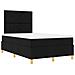 Letto Box Spring con materasso & LED nero 120x190 cm in tessuto - Foto miniatura 6