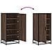 Scarpiera Rovere Marrone 48x38x97,5 cm in Legno Multistrato - Foto miniatura 8