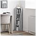 Mobile angolare Bianco 27,5x27x102cm Legno multistrato - Foto miniatura 4
