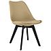 Sedia RIXK - Beige scuro con gambe nere x 2 - Foto miniatura 2