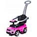 Cavalcabile spingi, 3-in-1, auto per bambini, grande auto, clacson, musica, rosa e nera - Foto miniatura 1