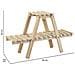 Scaffale Con 2 Ripiani In Legno Marrone 64x19,5x38h - Foto miniatura 4