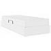 Letto con contenitore e materasso 2 pcs Bianco Pelle - Foto miniatura 5