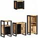 Set di mobili per il bagno 4 pcs Legno di mango massello - Foto miniatura 1