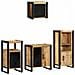 Set di mobili per il bagno 4 pcs Legno di mango massello - Foto miniatura 2