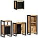Set di mobili per il bagno 4 pcs Legno di mango massello - Foto miniatura 3