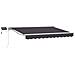 Cornice per Tenda Manuale con LED Antracite 3 x 2,5 m - Foto miniatura 1