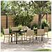 Set da Pranzo per Giardino con cuscino 7 pcs Beige polyrattan - Foto miniatura 2