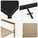Set da Pranzo per Giardino con cuscino 7 pcs Beige polyrattan - Foto miniatura 9