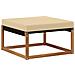 Set di divani da esterno con cuscino 5 pcs Naturale e Beige - Foto miniatura 4