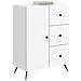 Credenza Bianco Lucido 66 x 34,5 x 90 cm Legno ingegnerizzato - Foto miniatura 2