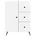 Credenza Bianco Lucido 66 x 34,5 x 90 cm Legno ingegnerizzato - Foto miniatura 4