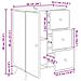 Credenza Bianco Lucido 66 x 34,5 x 90 cm Legno ingegnerizzato - Foto miniatura 9