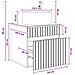 Mobile lavabo da parete Grigio Cemento 49 x 44,5 x 66 cm - Foto miniatura 7