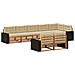 Set di divani da esterno con cuscino 8 pcs Naturale e Beige - Foto miniatura 1