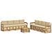 Set di divani da esterno 9 pcs Bianco e Beige 59 x 59 x 37 cm - Foto miniatura 1