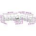 Set di divani da esterno 9 pcs Bianco e Beige 59 x 59 x 37 cm - Foto miniatura 7