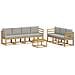 Set di divani da esterno 8 pcs Bianco e Grigio Chiaro - Foto miniatura 1