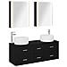Set di mobili per il bagno 5 pcs Rovere Nero - Foto miniatura 1