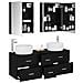 Set di mobili per il bagno 5 pcs Rovere Nero - Foto miniatura 3