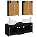 Set di mobili per il bagno 5 pcs Rovere Nero - Foto miniatura 8