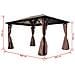 Gazebo Con Tenda Marrone In Alluminio 400 X 300 Cm Impermeabile - Foto miniatura 6