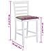 Set 2 Pz Sedia Da Bar In Legno Bianco E Beige - Foto miniatura 5