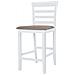 Set 2 Pz Sedia Da Bar In Legno Bianco E Beige - Foto miniatura 7