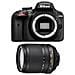 D3400 Nero Kit AF-S DX 18-105 mm VR Sensore CMOS DX 24.2 Mpx Display 3" Filmati Full HD Bluetooth - Foto miniatura 5