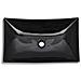 Lavandino Da Bagno In Ceramica Nera Rettangolare - Foto miniatura 3