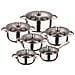 Batteria Da Cucina Acciaio Inox 5 Pentole 1 Tegame Coperchi In Vetro Temperato - Foto miniatura 7