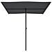 Ombrellone da Giardino con Palo in Alluminio 2x1,5 m Antracite - Foto miniatura 6