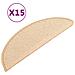 Tappetini per Scale 15 pz Crema 65x21x4 cm - Foto miniatura 1