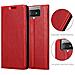 Custodia Compatibile Con Asus Zenfone 7 In Rosso Mela - Coperchio Protettiva Con Chiusura Magnetica, Funzione Stand E Tasca Per Le Carte - Foto miniatura 6