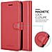 Custodia Compatibile Con Samsung Galaxy S10 In Rosso Carminio - Coperchio Protettiva Con Chiusura Magnetica, Funzione Stand E Tasca Per Le Carte - Foto miniatura 6