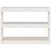 Libreria / divisorio Bianco 100x30x71,5 Cm Legno Massello Di Pino - Foto miniatura 4