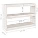 Libreria / divisorio Bianco 100x30x71,5 Cm Legno Massello Di Pino - Foto miniatura 8