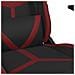 Sedia Gaming Massaggio Poggiapiedi Nero E Rosso Vino Similpelle - Foto miniatura 7