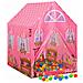 Tenda Da Gioco Per Bambini Rosa Con 250 Palline 69x94x104 Cm - Foto miniatura 4