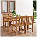 Set Da Pranzo Per Esterni 5 Pz In Legno Massello Di Teak - Foto miniatura 1