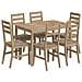 Set Da Pranzo 7 Pz In Legno Massello Di Acacia - Foto miniatura 3