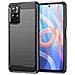 Custodia B-case Tpu Silicone Cover Case Per Xiaomi Redmi Note 11 4g - 11s Carbon Metal Black - Foto miniatura 1
