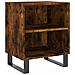 Comodino Rovere Fumo 40x30x50 Cm In Legno Multistrato - Foto miniatura 1