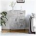 Credenza Grigio Cemento 69,5x34x90 Cm In Legno Multistrato - Foto miniatura 1
