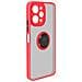 Cover Per Xiaomi Redmi 12 Anello Metallico Supporto Bordo Rosso - Foto miniatura 8