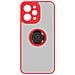 Cover Per Xiaomi Redmi 12 Anello Metallico Supporto Bordo Rosso - Foto miniatura 10