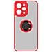 Cover Per Xiaomi Redmi 12 Anello Metallico Supporto Bordo Rosso - Foto miniatura 1