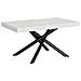 Tavolo Allungabile 90x160/420 Cm Famas Telaio Antracite - Bianco Frassino - Foto miniatura 6