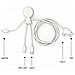 Cavo 5 In 1 Mr Bio Usb A C/micro Usb E Usb C E Lightning Da 1 M, Bianco - Foto miniatura 2