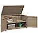 Armadietto Portaoggetti Giardino Beige 110x55x60,5cm Polyrattan - Foto miniatura 4
